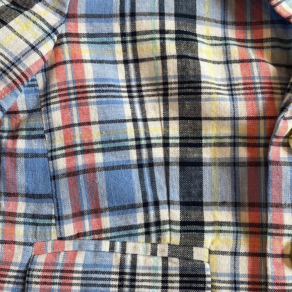 Janie and Jack plaid linen blazer. - Picture 2 of 2